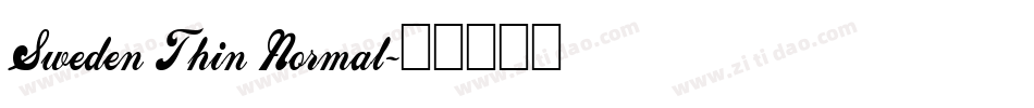 Sweden Thin Normal字体转换
